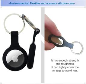 img 1 attached to Silicone Keychain AirTags Anti Scratch Lightweight