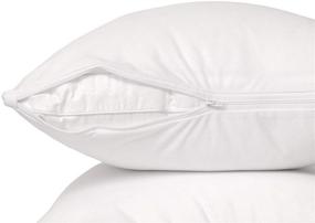img 2 attached to 🛏️ Guardmax Waterproof Pillow Protectors - Zippered Encasement Covers, Standard Size (20"x26") 4 Pack - Shields Against Dirt, Debris for Enhanced Hygiene