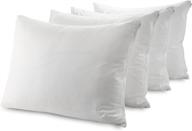 🛏️ guardmax waterproof pillow protectors - zippered encasement covers, standard size (20"x26") 4 pack - shields against dirt, debris for enhanced hygiene logo
