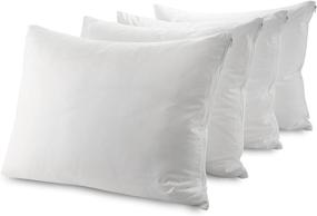 img 4 attached to 🛏️ Guardmax Waterproof Pillow Protectors - Zippered Encasement Covers, Standard Size (20"x26") 4 Pack - Shields Against Dirt, Debris for Enhanced Hygiene
