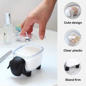 img 1 attached to 👌 Porlik Creative Q Tip Holder Toothpick: Stylish and Functional Bathroom Accessory