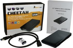 img 4 attached to 🖥️ Внешний жесткий диск/накопитель SSD HornetTek Cheetah USB 3.1 тип A и USB-C тип C 2.5-дюймовый SATA: элегантное пианино черного цвета для оптимального хранения данных