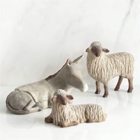 img 2 attached to 🐑 Willow Tree Nativity Figures, Gentle Animals of The Stable for The Christmas Story, Hand-Painted Sculpted 3-Piece Set