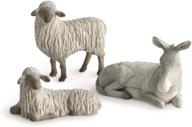 🐑 willow tree nativity figures, gentle animals of the stable for the christmas story, hand-painted sculpted 3-piece set logo