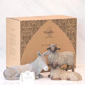 img 1 attached to 🐑 Willow Tree Nativity Figures, Gentle Animals of The Stable for The Christmas Story, Hand-Painted Sculpted 3-Piece Set
