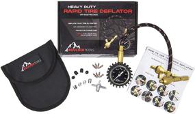 img 2 attached to 🔧 Набор для снижения давления в шинах Boulder Tools Heavy Duty Rapid Tire Deflator Air Down Offroad - Кнопка точного выпуска, свечение в темноте - Бонус: крышки клапанов, клапаны, инструмент для ремонта клапанов - Быстрый сброс давления для 4x4 шин вне дороги