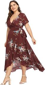 img 2 attached to Milumia Women Floral Bohemian Sleeves Women's Clothing and Dresses