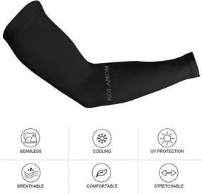 img 3 attached to 🌞 Ultimate UV Protection and Compression Arm Sleeves for Men and Women - Pack of 4