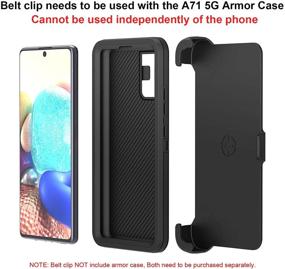 img 3 attached to 📱 Enhanced Protection: Jelanry for Samsung A71 5G Case with Hands-Free Kickstand and Belt Clip - Shockproof Hybrid Phone Case in Black (Compatible with A71 5G Case)