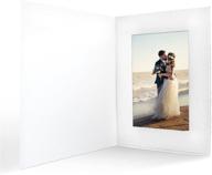 📸 golden state art cardboard photo folder 4x6: perfect for portraits and special events - graduation, wedding, baby shower (white, 50-pack) logo