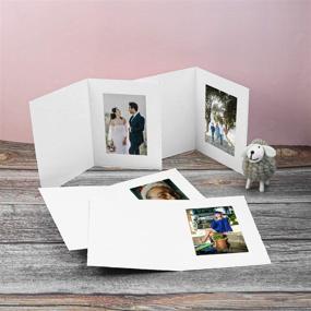 img 1 attached to 📸 Golden State Art Cardboard Photo Folder 4x6: Perfect for Portraits and Special Events - Graduation, Wedding, Baby Shower (White, 50-Pack)