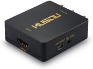 🔌 преобразователь сигнала hdmi в составное av видео и аудио 1080p - поддержка ntsc/pal для xbox one, blu-ray, dvd, ps4, roku, chromecast, ноутбука, amazon fire tv stick, apple tv - черного цвета. логотип