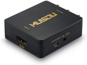 img 4 attached to 🔌 Преобразователь сигнала HDMI в составное AV видео и аудио 1080P - Поддержка NTSC/PAL для Xbox One, Blu-ray, DVD, PS4, Roku, Chromecast, ноутбука, Amazon Fire TV Stick, Apple TV - черного цвета.