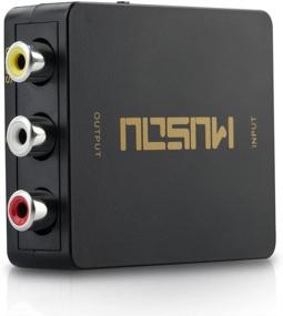 img 3 attached to 🔌 Преобразователь сигнала HDMI в составное AV видео и аудио 1080P - Поддержка NTSC/PAL для Xbox One, Blu-ray, DVD, PS4, Roku, Chromecast, ноутбука, Amazon Fire TV Stick, Apple TV - черного цвета.