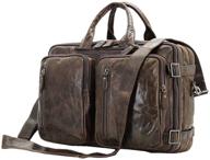 🎒 genuine leather vintage briefcase laptop backpack messenger bag by berchirly logo