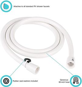 img 2 attached to Dura Faucet DF-SA230-WT RV 60-inch Vinyl Shower Hose (White): Durable and High-Performance RV Shower Accessory for Enhanced Bathing Experience