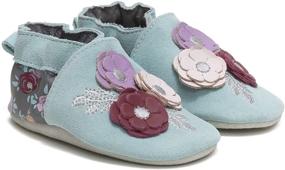 img 4 attached to Soft Soles Slip-Resistant Crib Shoes Slippers for Baby Girls and Unisex Infants, 0-24 Months by Robeez