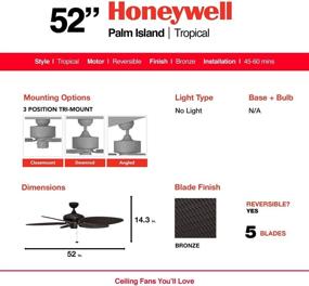 img 1 attached to Honeywell 52-дюймовый тропический наружный потолочный вентилятор