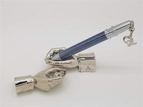 img 2 attached to Enhance Your Desk Organization with ACELY Executive Solid Heavy Hand Shape Pen Holder in Silver