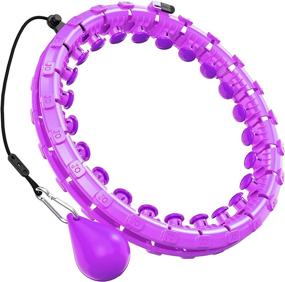 img 4 attached to 🏋️ iKanzi Smart Weighted Hoop - 2-in-1 Abdomen Fitness Exercising Equipment & Weight Loss Massager | Non-Fall Fitness Ring with 24 Detachable Knots | Adjustable Weight, Noiseless Auto-Spinning Ball