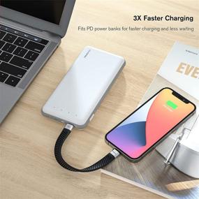 img 3 attached to 🔌 Lamtoon USB C to Lightning Cable - Fast Charging & Data Sync - MFi Certified - 0.13M - Compatible with iPhone 13/13 Pro/12 Pro/12/12Mini/11/11 Pro/X/XS/XR/iPad Air