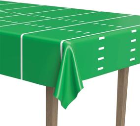 img 2 attached to 🏈 Game Day Football Tablecover: Ultimate Sports Tableware for Touchdown Tailgate Party - 1 Pack, Green