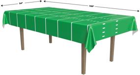 img 3 attached to 🏈 Game Day Football Tablecover: Ultimate Sports Tableware for Touchdown Tailgate Party - 1 Pack, Green