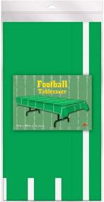 img 1 attached to 🏈 Game Day Football Tablecover: Ultimate Sports Tableware for Touchdown Tailgate Party - 1 Pack, Green