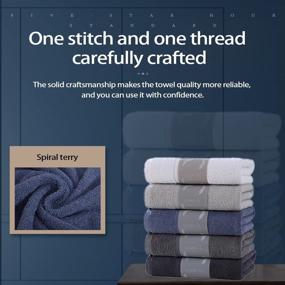 img 1 attached to 🛀 Ultra Soft 100% Cotton Bath Towels Set in Multicolor - Pack of 5, 24"x47" - Ideal Towels for Gym, Hotel, and Economical Home Use (Multicolor)
