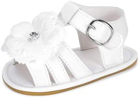 img 4 attached to 👶 Infant Sandals for Baby Girls: Summer Flower Shoes and First Walkers