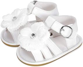 img 3 attached to 👶 Infant Sandals for Baby Girls: Summer Flower Shoes and First Walkers