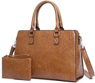 cluci handbags leather satchel two tone logo