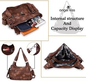 img 1 attached to 👜 Angelkiss Leather Crossbody Shoulder Handbags & Wallets for Women