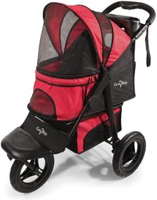 img 4 attached to Red Gen7Pets Jogger Pet Stroller