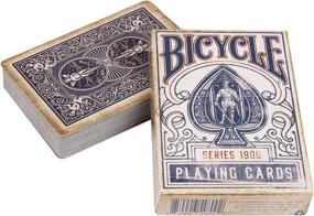 img 4 attached to 🃏 Enhanced SEO: Distressed Rider Back Design - Ellusionist Bicycle 1900 Vintage Series Playing Cards (Blue)