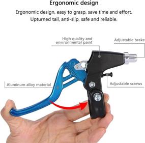 img 3 attached to 🚲 High-Quality 1 Pair Bicycle Brake Levers for Mountain and Road Bikes - V-Brake Handlebar Brakes