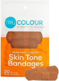 img 4 attached to 🩹 Tru-Colour Skin Tone Bandages: Brown-Dark Brown 30-Count Single Bag - Orange Bag