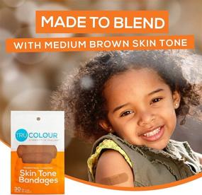 img 2 attached to 🩹 Tru-Colour Skin Tone Bandages: Brown-Dark Brown 30-Count Single Bag - Orange Bag