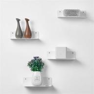 📚 oaprire small floating wall shelves set of 4 - maximize space with 9 inch acrylic wall shelf for bedroom, living room, bathroom, office, gaming room (4, white) - includes cable clips logo