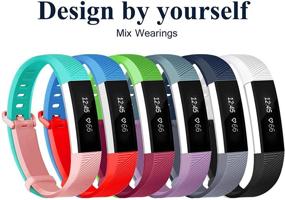 img 3 attached to 🏋️ Персонализированные ремешки для замены для Fitbit Alta, Alta HR и Ace - мягкие, водонепроницаемые, регулируемые спортивные резиновые браслеты для умных часов для женщин и мужчин - доступны в малом и большом размерах.