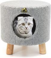 mohan fleece ottoman person sitting logo