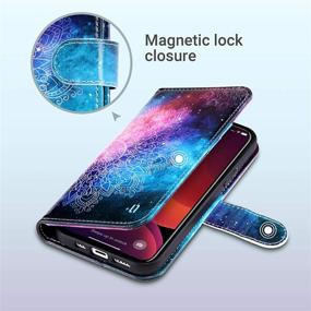 img 2 attached to 📱 ULAK iPhone 12 Wallet Case/iPhone 12 Pro Wallet Case: Card Holders, Flip PU Leather Kickstand, Shockproof Protective Phone Cover for iPhone 12/12 Pro 6.1'', Mandala - Enhanced SEO