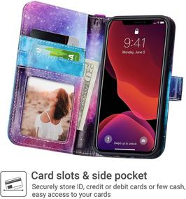 img 3 attached to 📱 ULAK iPhone 12 Wallet Case/iPhone 12 Pro Wallet Case: Card Holders, Flip PU Leather Kickstand, Shockproof Protective Phone Cover for iPhone 12/12 Pro 6.1'', Mandala - Enhanced SEO