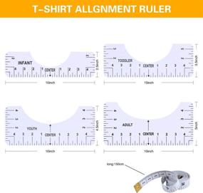 img 1 attached to 📏 T-Shirt Ruler Alignment Guide Set for Centering Tee Shirt Designs - Printing and Measurement Tools for Accurate Aligning