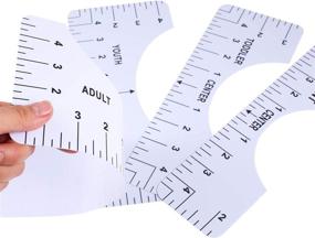 img 2 attached to 📏 T-Shirt Ruler Alignment Guide Set for Centering Tee Shirt Designs - Printing and Measurement Tools for Accurate Aligning