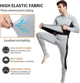 img 1 attached to visionreast Men's Ultra Soft Thermal Underwear Set | Warm Base Layers | Long Johns Set for Skiing Winter