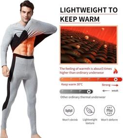 img 2 attached to visionreast Men's Ultra Soft Thermal Underwear Set | Warm Base Layers | Long Johns Set for Skiing Winter