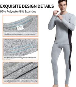 img 3 attached to visionreast Men's Ultra Soft Thermal Underwear Set | Warm Base Layers | Long Johns Set for Skiing Winter