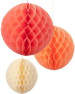 🎉 multicolor talking tables decadent dec's blush mix decorative honeycomb baubles (pack of 3) logo