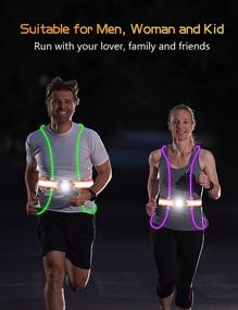 img 3 attached to 🏃 Olook Rechargeable Multicolor LED Reflective Running Vest with Adjustable Lighting Tube for Runners: Enhanced Safety and Non-Slip Feature, Ideal for Cycling and Running